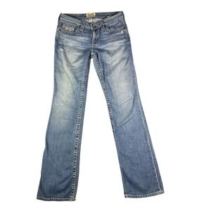 Big Star Maddie Bootcut Jeans Womens 27L Light Wash Low Rise Embroidered Pocket